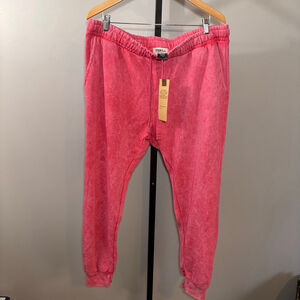 Women's THRILL Pink Mineral Wash Joggers 3X